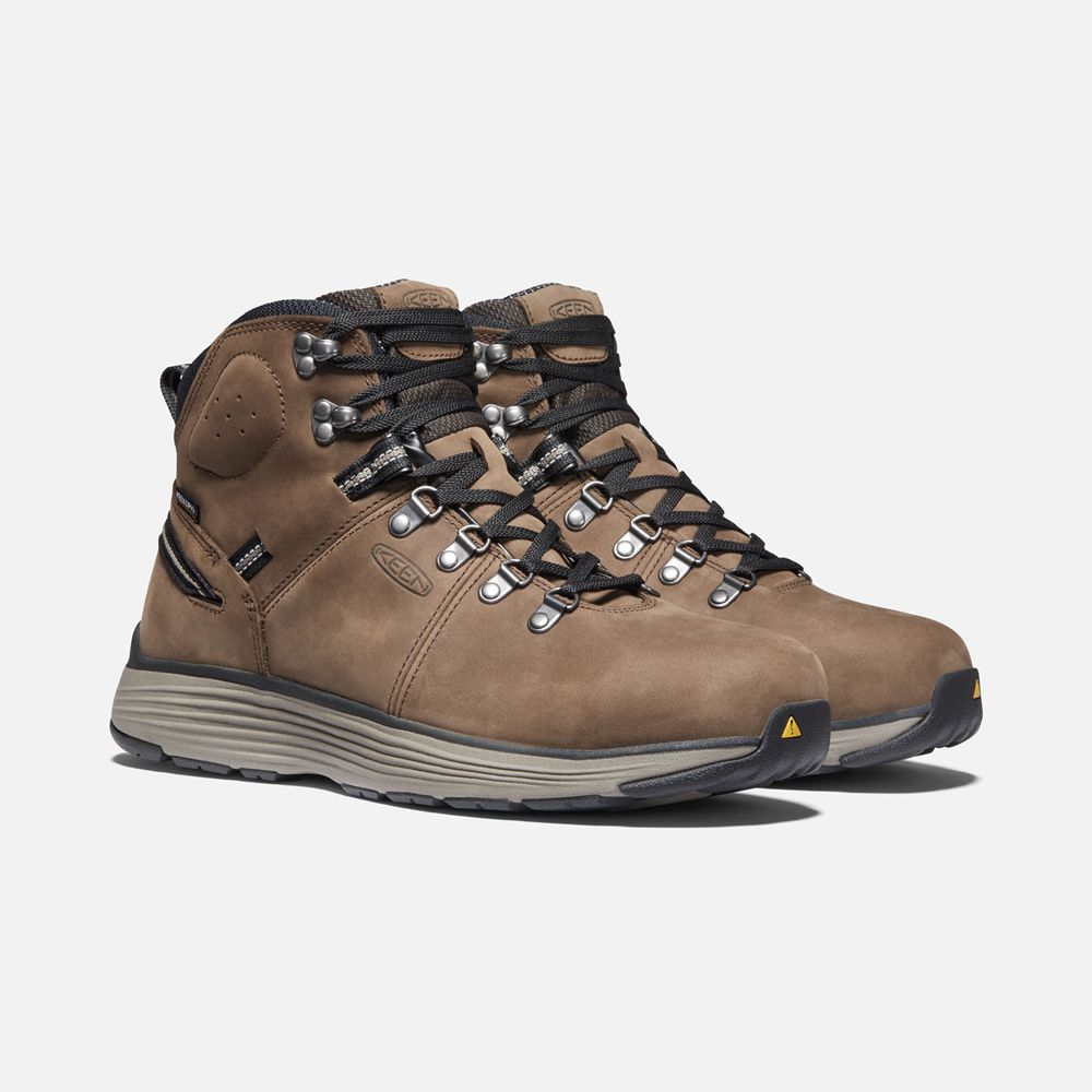 Botas de Trabajo Keen Mexico Marrom - Hombre Manchester 6\" Wp (Aluminum Toe) - ME7981520